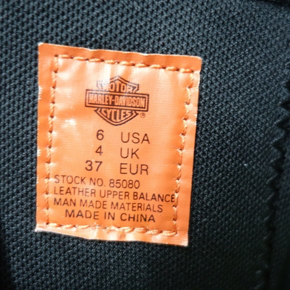 Harley Davidson Motorcycle Boot Women's 6 Black Full Zip High Top Leather Upper - Picture 8 of 12